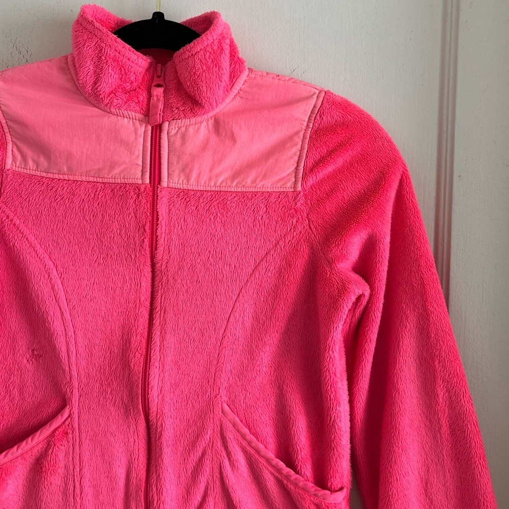 Children’s Place M 7/8 Hot Pink Fuzzy Fleece Full Zip Jacket - Picture 4 of 10